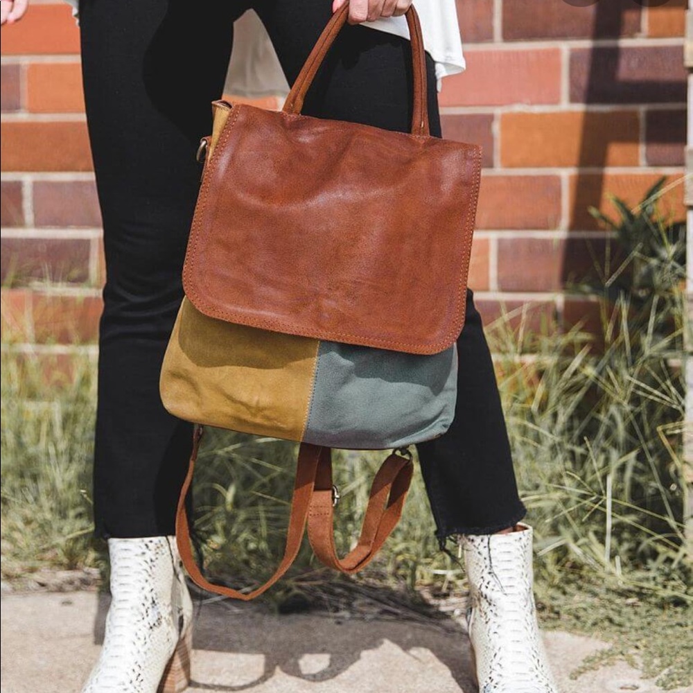 Free People Suede Convertible Tote Messenger Bag